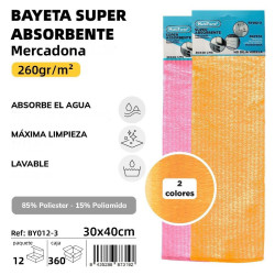 BAYETA SUPER ABSORBENTE 260GR M2 30X40 CM