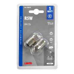 LAMPARA MATRICULA  2 UND  R5W  12V.