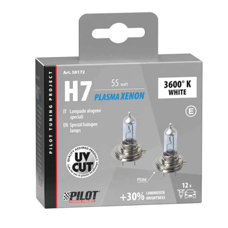 LAMPARA H7 PLASMA XENON 55W  12V 3600K