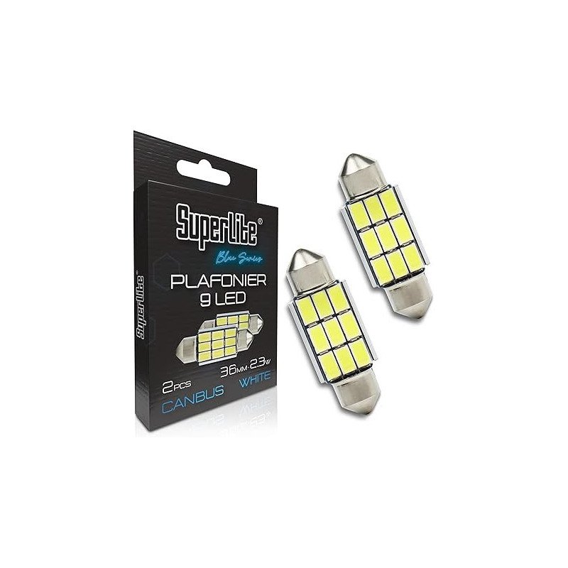 BOMBILLA PLAFONIER 9 LED 36 MM ( 2 UND )