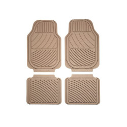 ALFOMBRAS GOMA BEIGE 4 PIEZAS