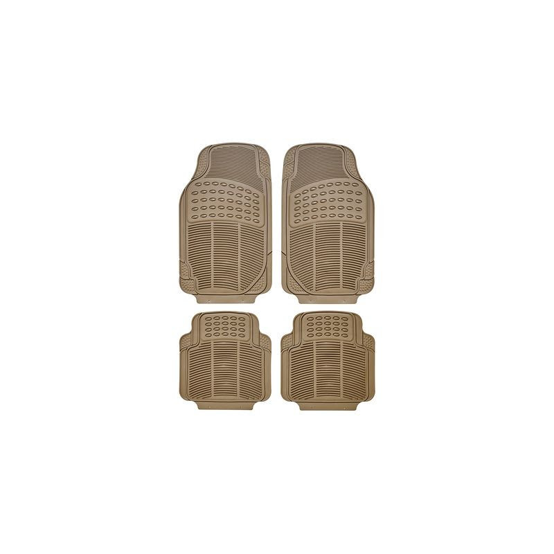 ALFOMBRAS GOMA BEIGE 4 PIEZAS M2