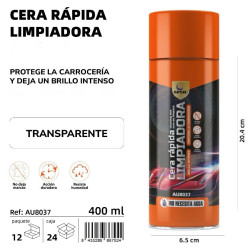 CERA RAPIDA LIMPIADORA ( TRANSPARENTE ) 400 ML.