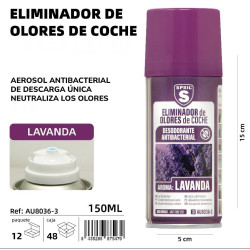 ELIMINADOR DE OLORES SPSIL INTERIOR COCHE LAVANDA