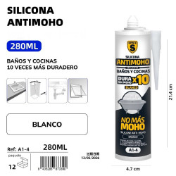 SILICONA ANTIMOHO BAÑOS Y COCINAS BLANCO