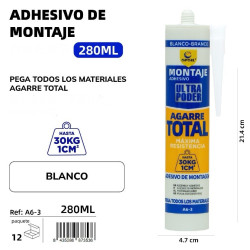 ADESIVO DE MONTAJE 280 ML BLANCO