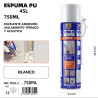 ESPUMA POLIURETANO  ACUSTICA Y TERMICA 750ML