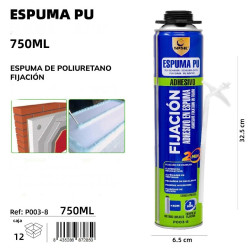 ESPUMA POLIURETANO FIJACION 750ML